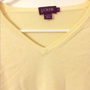 J Crew Cream V Neck Sweater
